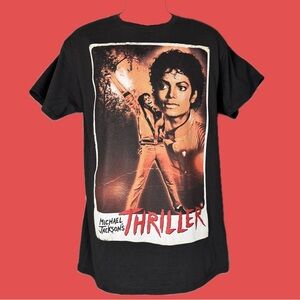 Official Michael Jackson Merchandise Thriller Graphic Tee Black Men’s Size Small